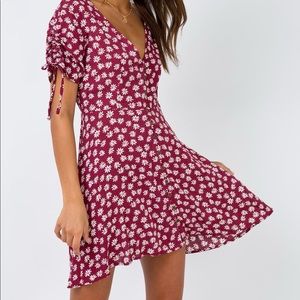 Princess Polly Scorpios Mini Dress Burgundy